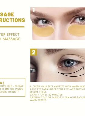 24K Gold Collagen Eye Mask Anti Dark Circles Eyes Bags Moist