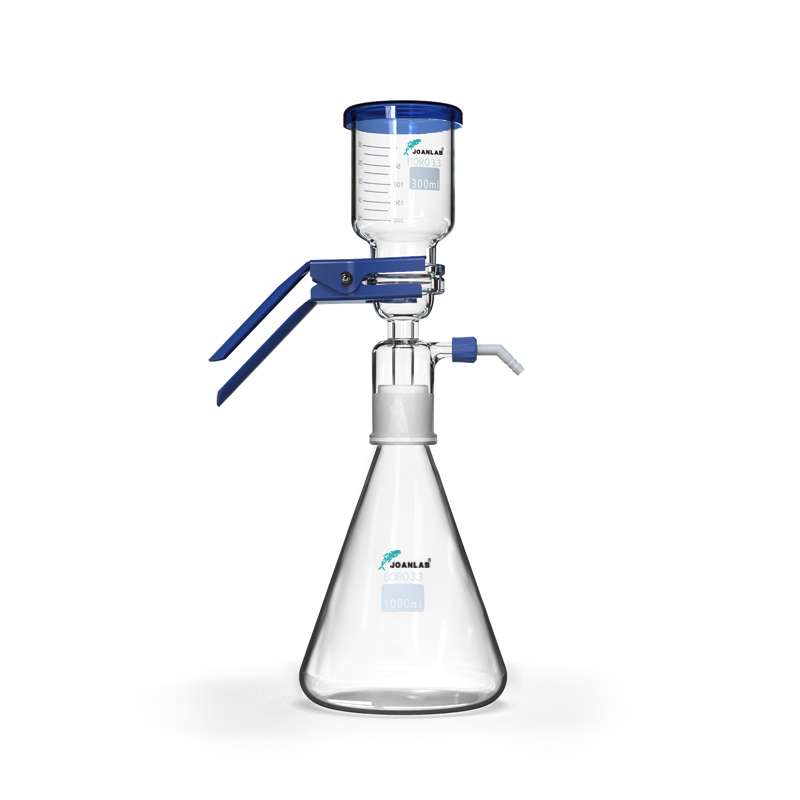 实验室真空抽滤装置1000ml溶剂过滤器真空抽滤瓶玻璃砂芯过滤装置 - 图3