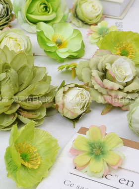 汉服头饰发夹diy簪花婚庆装饰