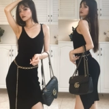 Цепочка с буквами, металлическое платье, украшение для ногтей, ремень, утягивающий пояс на талию, французский стиль, в стиле Шанель