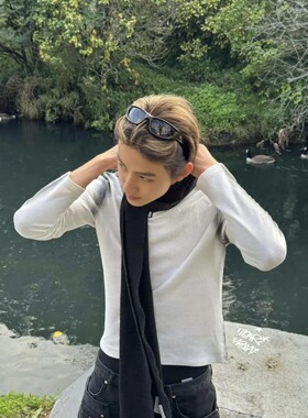 hediboy丝巾莫代尔围巾严成玹风