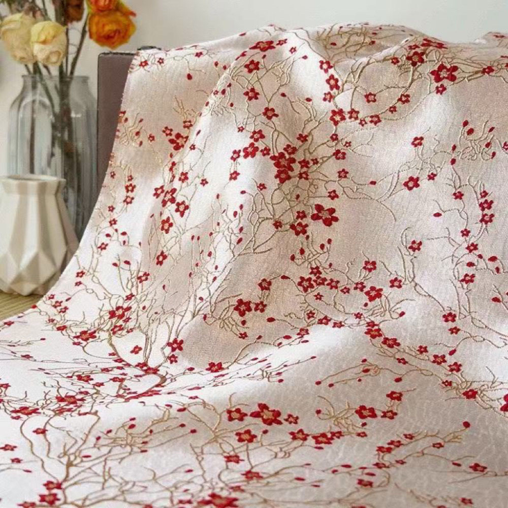 新款新中式布料爆款ins网红色织小花提花面料时尚套装上衣连衣裙,淘宝优惠券,粉丝福利购,淘宝优惠卷