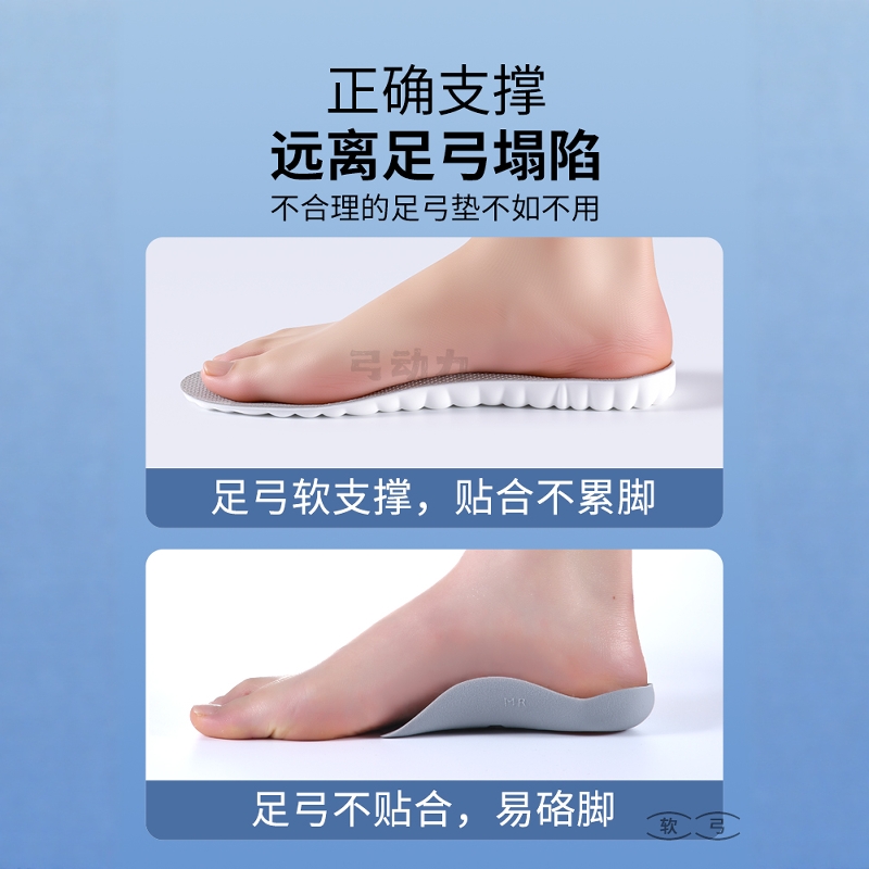 适用于迪卡侬鞋垫MH100运动鞋登山鞋足弓支撑足弓塌陷扁平足外翻 - 图2