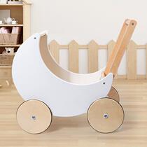 2024 new ins north European wind children trolley wood toddler carts cart overpass home with small collection