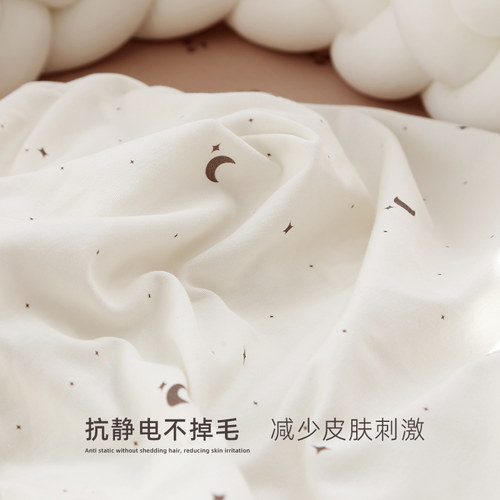 婴儿床笠宝宝床单纯棉a类新生儿专用儿童拼接床笠防水隔尿床垫罩 - 图1