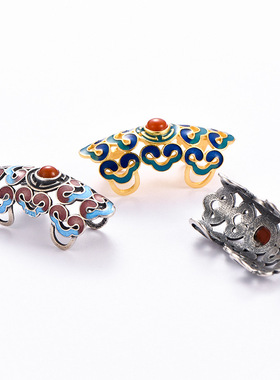 纯银手镯玉镯遮瑕装饰断裂修复扣