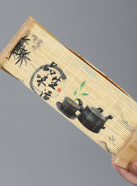 竹编印花纸巾盒抽纸盒纸巾套