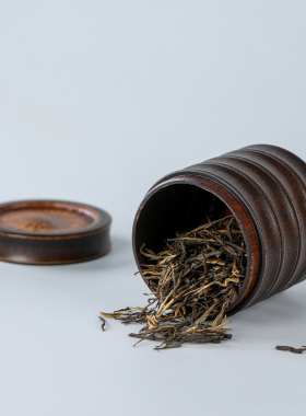 大漆竹节茶叶罐茶叶密封盒便携