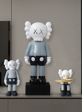速发轻奢地落熊Kaws芝街麻电视柜酒柜客厅家居装饰大摆件