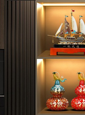 速发福禄人生铜葫礼摆件招财客厅玄饰办公室装关品乔迁新居开业芦