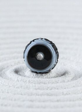 虎牙珠改回纹老型玛瑙单珠文玩椰蒂星月菩提手串diy配饰配珠散珠