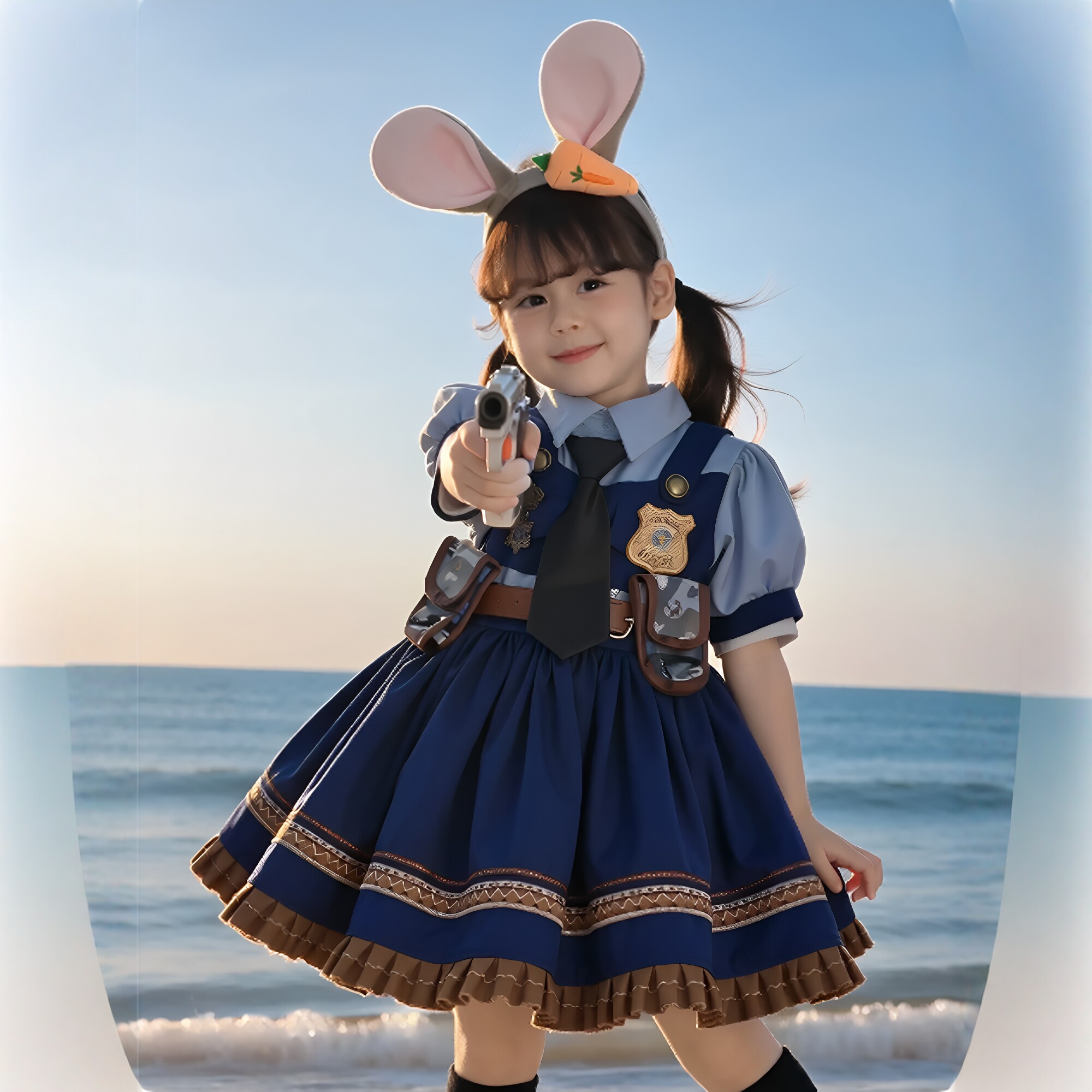 Judy Bunny Police Officer Girl Princess Lolita Dress