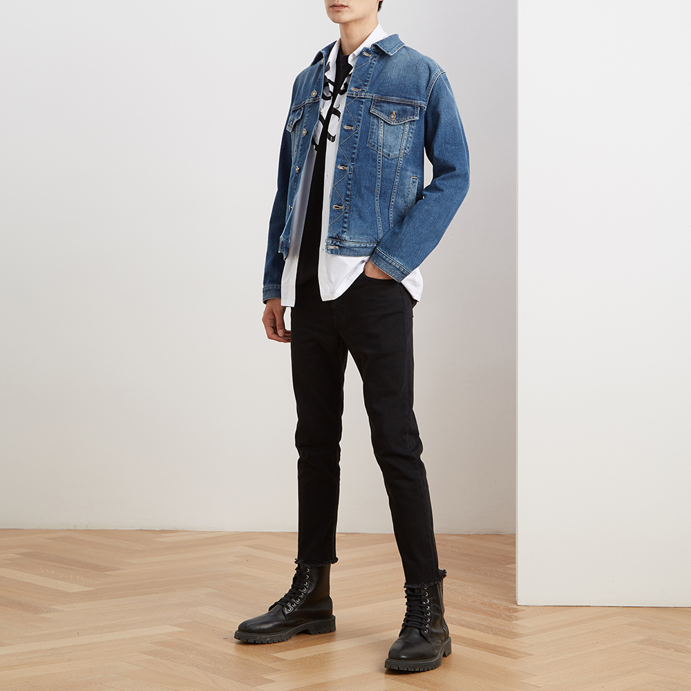 givenchy /纪梵希蓝色水洗做旧复古 魅力惠买手折扣直营夹克