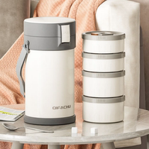 316 stainless steel insulated lunch box office workers large capacity multilayer insulated rice barrel extra-long insulation for 24 hours students