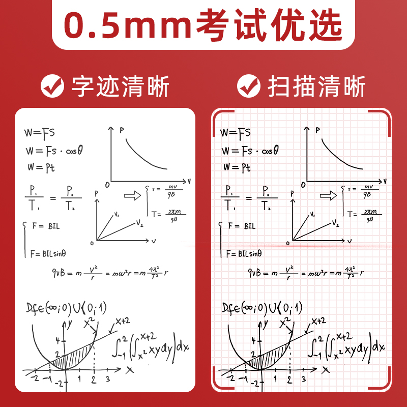 得力V1连中三元研究生考研考试笔中性笔专用高考黑笔按动笔学生用刷题速干顺滑全针管笔0.5mm黑色圆珠笔-图1