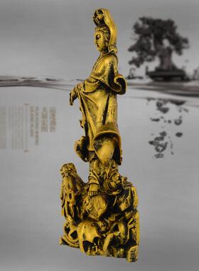 速卖通爆款创意礼品树脂家居摆件天然砂岩佛像工艺品观音13047