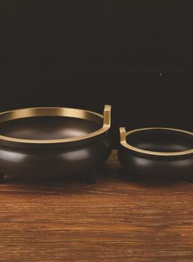 厂家铜香炉三摆件神足公冲71天炉熏香炉插香供奉财关工艺品礼品