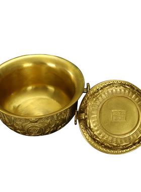 大厂新款礼黄铜聚盆摆件香炉家铜居店铺开业品如意40铜宝盆