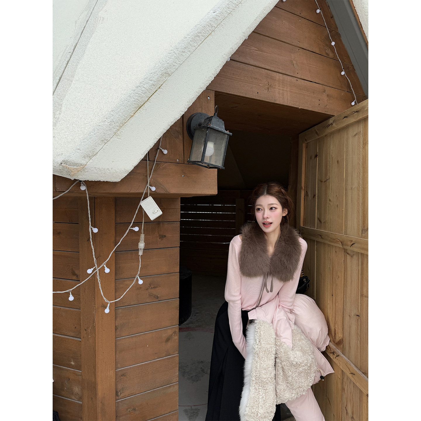 SourceWithU 轻眠燕麦 2色可拆卸小翻领针织毛衣气质毛领上衣女冬,淘宝优惠券,粉丝福利购,淘宝优惠卷