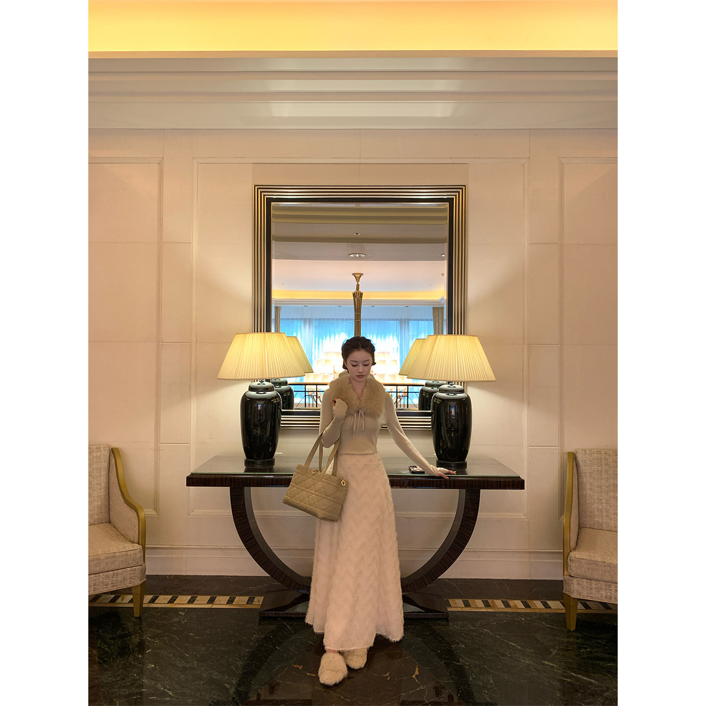 SourceWithU 轻眠燕麦 2色可拆卸小翻领针织毛衣气质毛领上衣女冬,淘宝优惠券,粉丝福利购,淘宝优惠卷