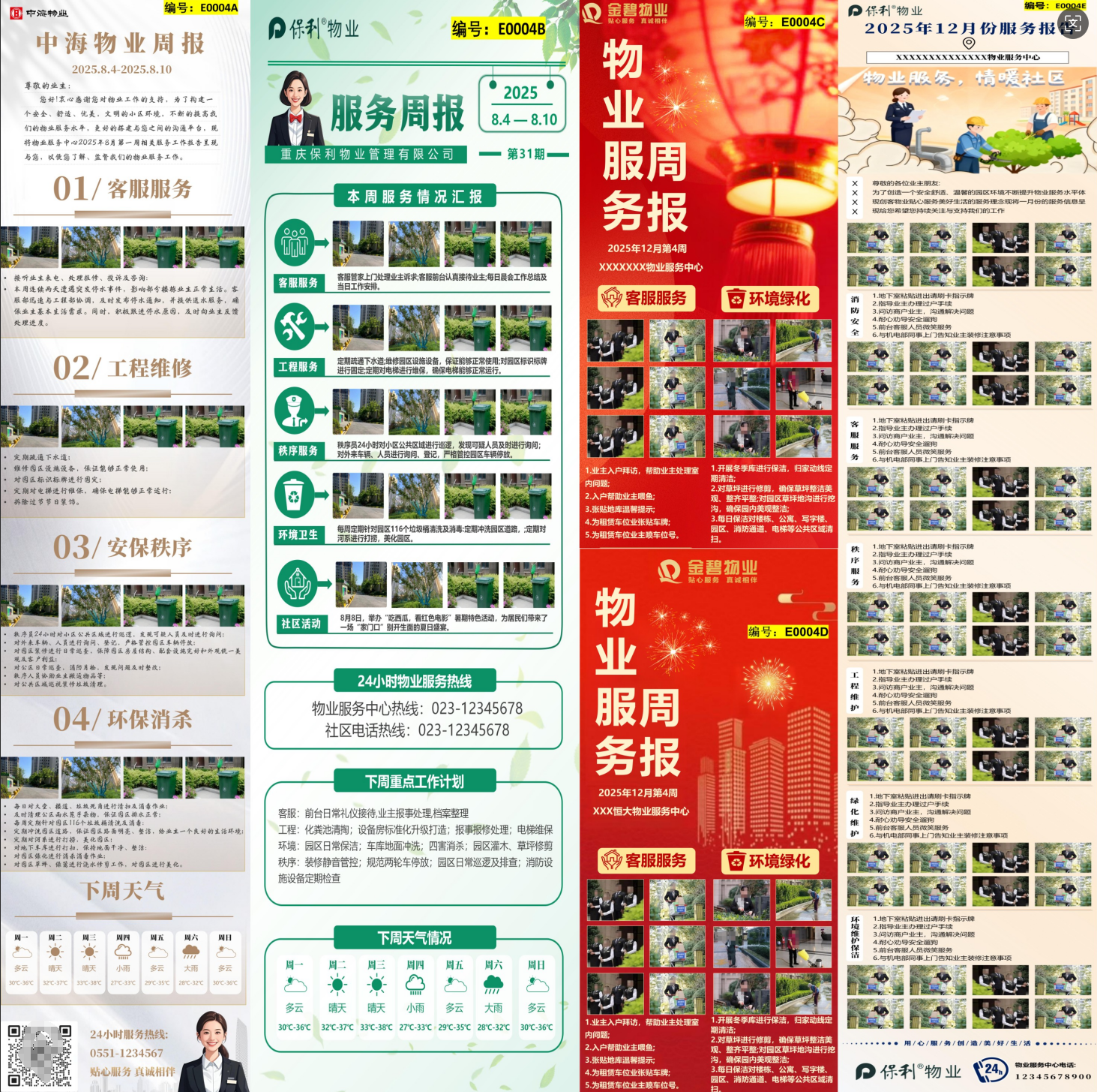 物业公司物业服务周报月报海报PPT物业周报模板物业服务宣传PPT,淘宝优惠券,粉丝福利购,淘宝优惠卷