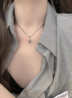小星星吊坠钛钢项链女个性