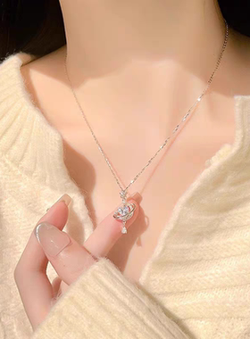 法尔蜜S925纯银梦幻星月项链