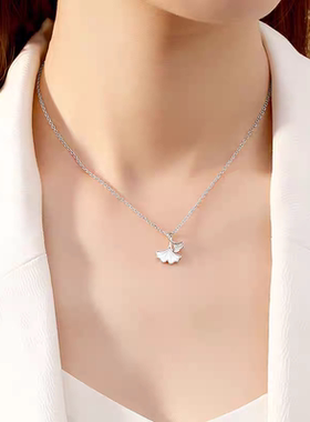 S925纯银三生有幸项链女小众设计