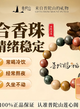普陀山息肌丸合香珠五行手串手持情绪稳定解郁中药送女朋友的礼物