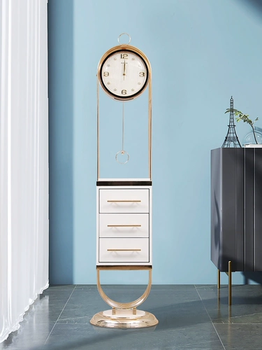 Современный легкий роскошный пол такта гостиная угловой шкаф телевизионный шкаф рядом с орнаментами часы домашняя мода персонализированные часы сиденья стоят часы