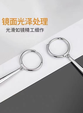 索罗索隆同款三刀流耳坠925银海贼王周边耳环无耳洞耳夹推荐
