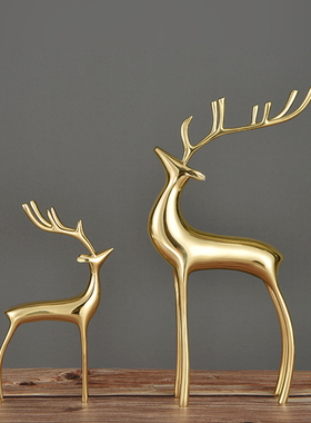 黄铜大麦摆件轻奢高档客