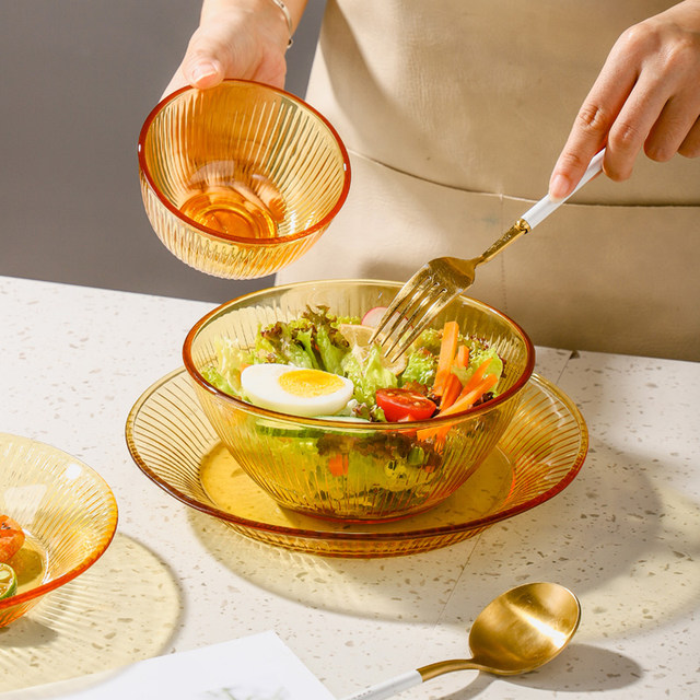 Corning tableware rice bowl food grade microwave oven special rice bowl small noodle bowl high temperature resistance glass bowl household use