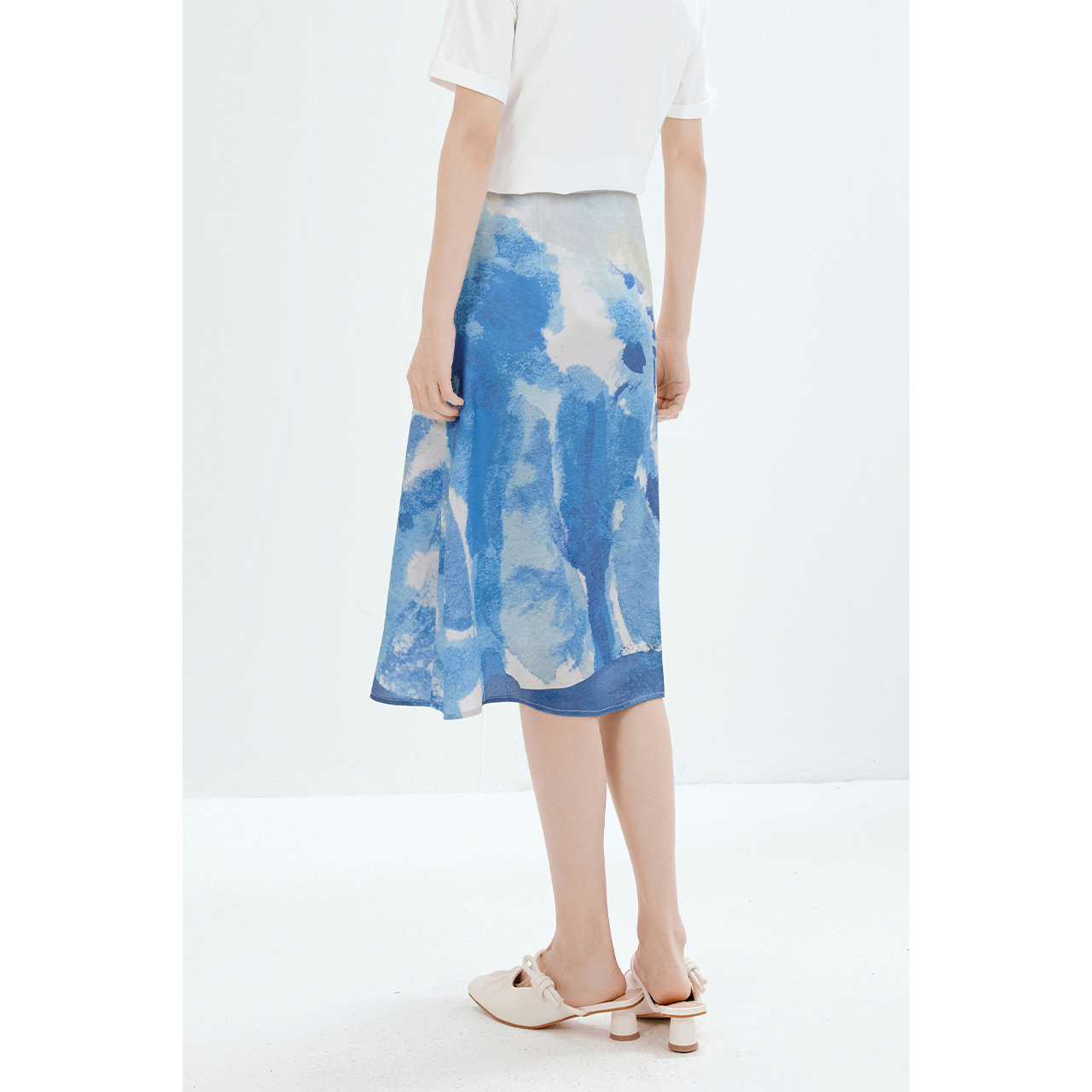 【0元入会1件9折】诗凡黎梭织半裙女3E4240821M伊芙丽outlets店 - 图1