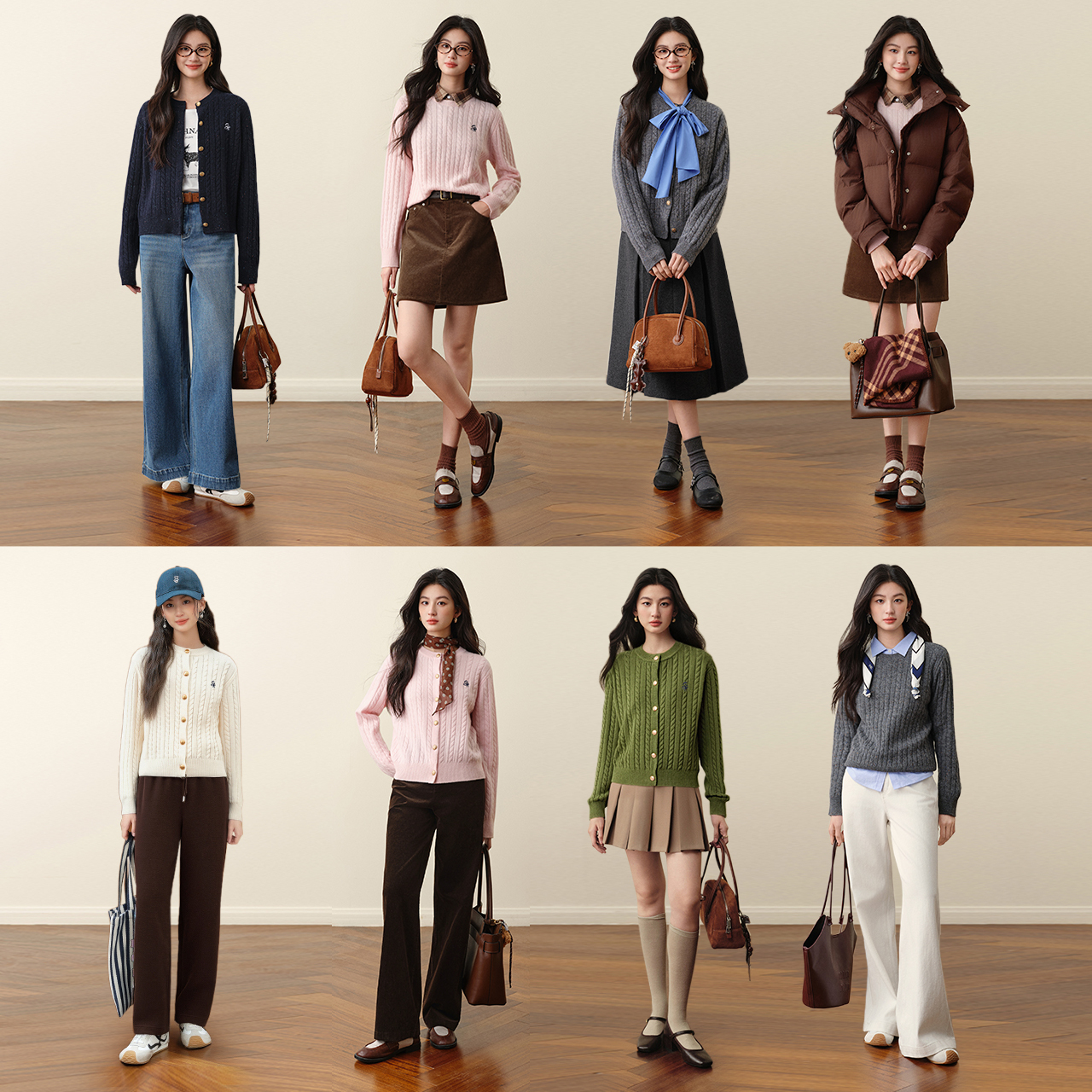 孟子义代言诗凡黎彩点绞花羊毛针织衫25秋冬新款软糯刺绣毛衣外套 - 图0