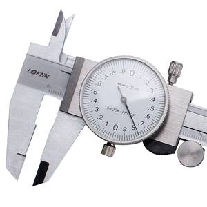 力孚汀带表卡尺高精度代表盘游标卡尺0-150-200MM不锈钢戴表卡尺