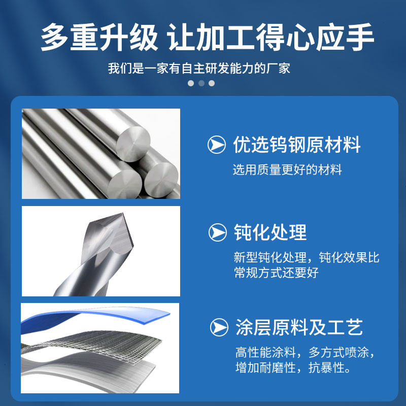 铝用定心钻90度钨钢合金60度120度2刃定点中心钻定位铝用倒角铣刀-图3