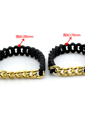 原创潮牌钛钢腕带个性时尚麻花手链钛钢拼硅胶手环手镯现货DW0012