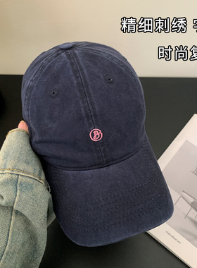韩版百搭字母刺绣棒球帽软顶