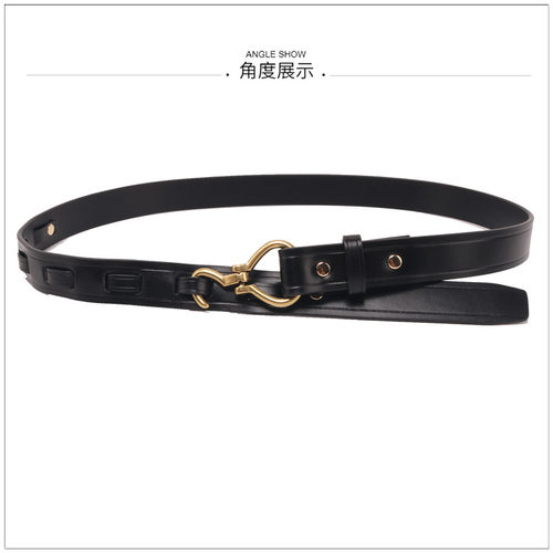 女士真皮纯牛皮皮带女配裙子简约休闲百搭腰封时尚复古青年裤腰带 - 图2