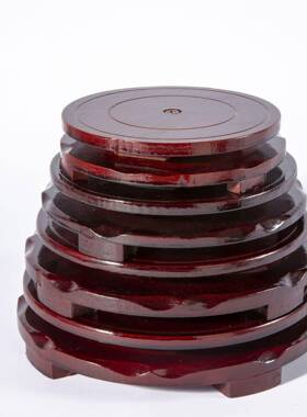 360旋转底座花瓶花盆底座酒瓶酒坛木架水晶铜器摆件底托