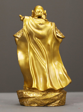 张飞黄铜全铜摆件工艺品人像客厅玄关装饰品办公室店铺桌面铜摆饰