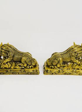 铜避水兽铜吸水兽镇水兽龙王蚣蝮水麒麟客厅书房办公室茶宠摆件