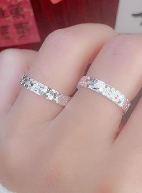 新款爆闪开口碎碎冰戒指实心女士个性小众百搭高级指环送女友批发