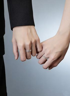 S999足银木与枝情侣对戒可刻字