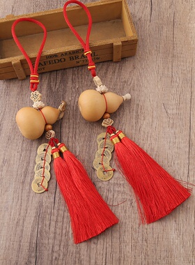 爆款黄杨木吉祥大门对玄关卧室客厅铜钱门对门天然葫芦五帝钱