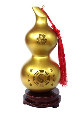 桃木雕刻葫芦五帝钱木雕挂件家用客厅隔间办公室客厅卧室家居