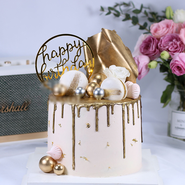 金球银球蛋糕装饰插件网红创意彩色小圆球5个装生日烘焙摆件配件 - 图2