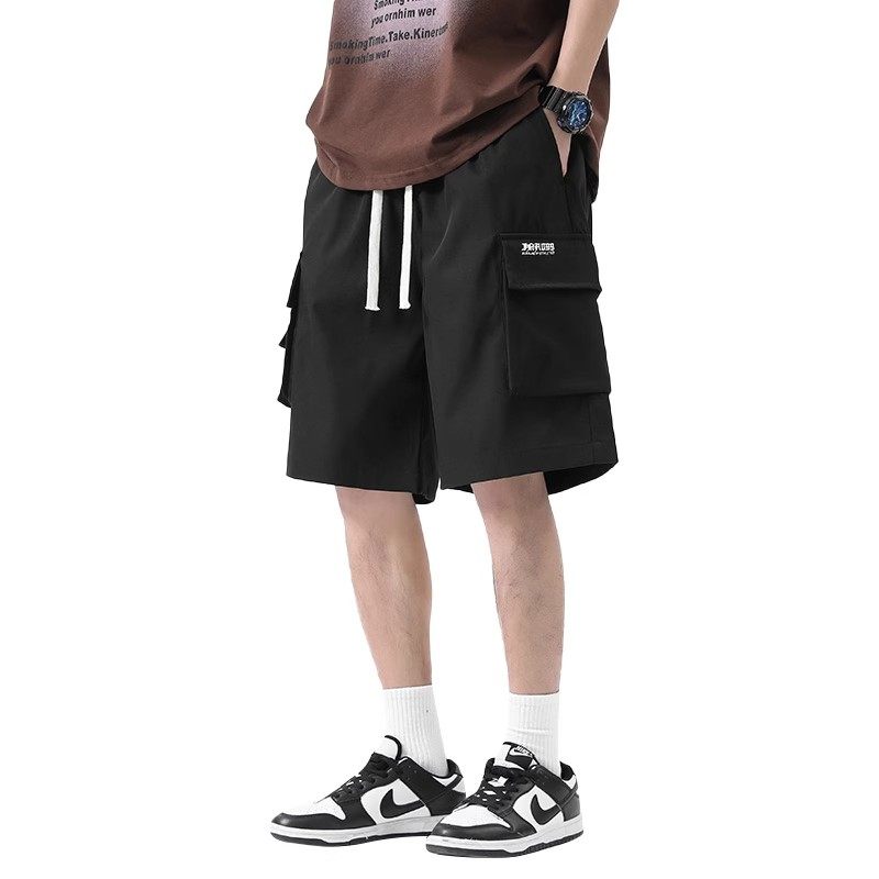 工装短裤男夏季2025新款美式潮牌大口袋休闲裤男生黑色五分中裤子,淘宝优惠券,粉丝福利购,淘宝优惠卷