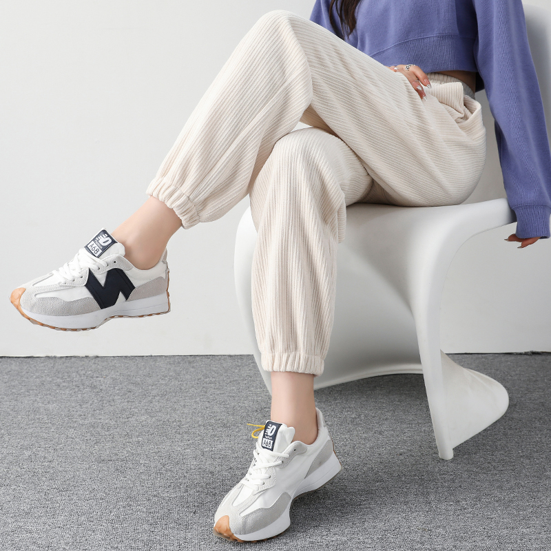 子女外穿2021秋冬季新款黑色加绒裤 果蔓羽休闲裤